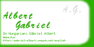 albert gabriel business card