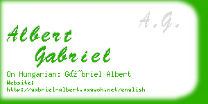 albert gabriel business card